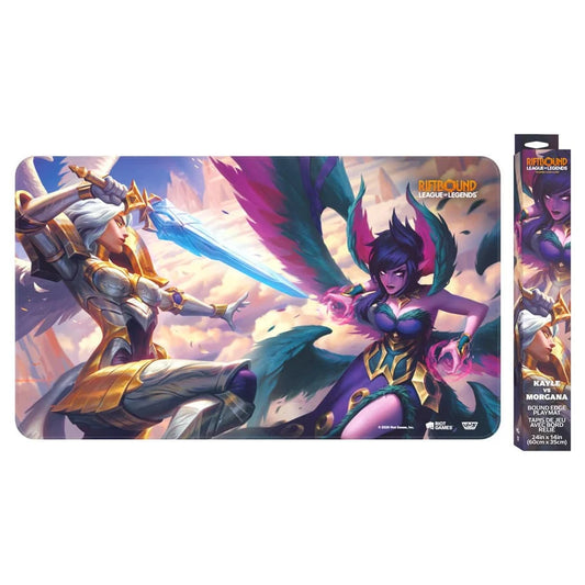 League of Legends RIFTBOUND TCG Unleashed Art Playmat Kayle vs Morgana
