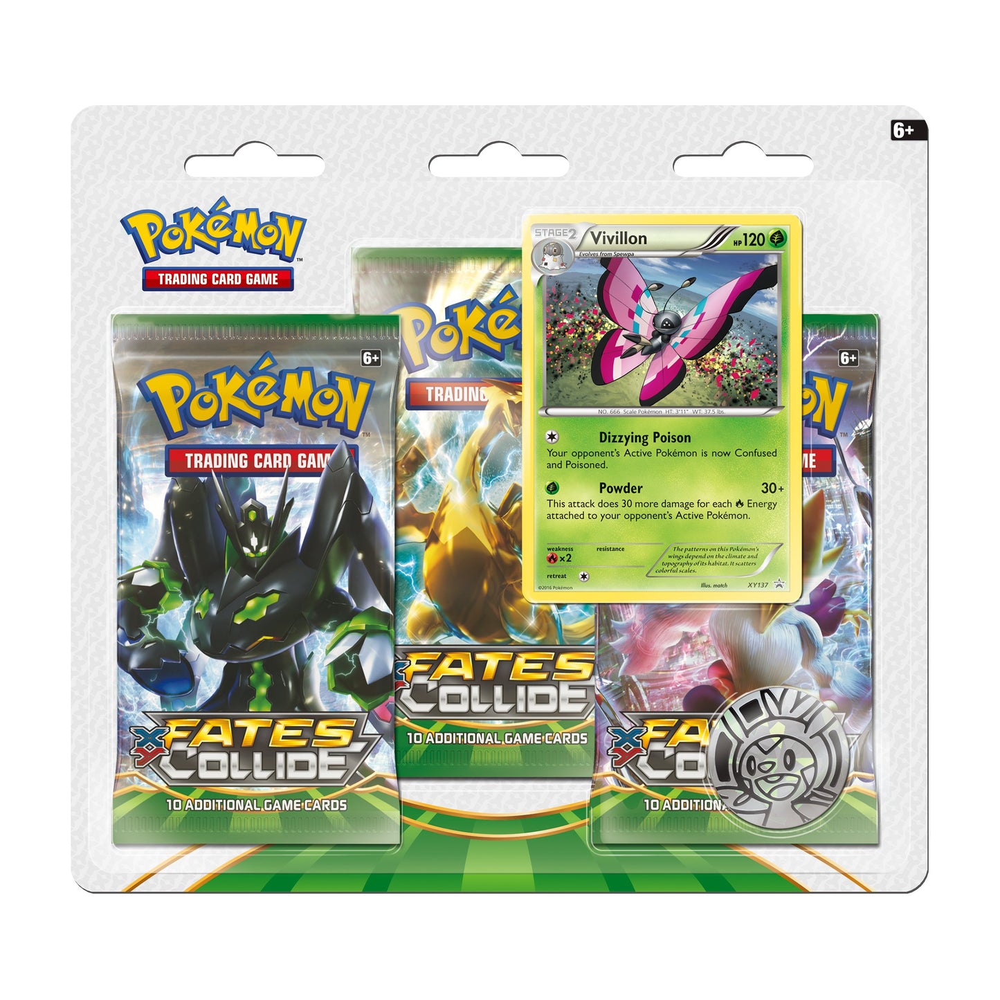 Pokemon XY Fates Collide 3 pack blister