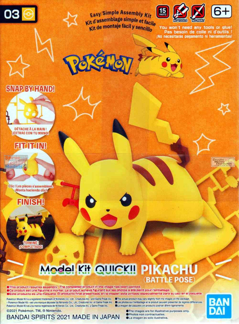 [CLEARANCE] Pokemon Pikachu Attacking Model Kit