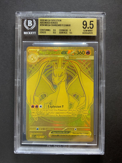 POKEMON Mega Charizard Y EX Ascended Heroes ASC 294/217 BGS 9.5 (c)