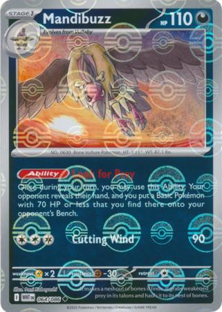 Mandibuzz (Poke Ball Pattern) 64 - SV White Flare Holofoil