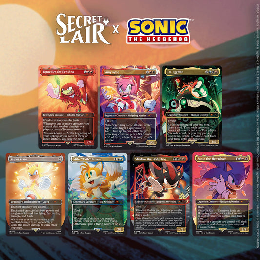 MTG Secret Lair x Sonic The Hedgehog Friends & Foes Rainbow Foil Edition