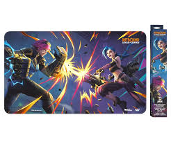 League of Legends RIFTBOUND TCG Unleashed Art Playmat Vi vs Jinx