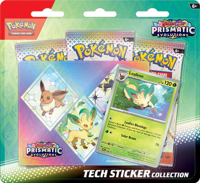 Pokemon Prismatic Evolutions Tech Sticker Collection 3 Pack (Random)