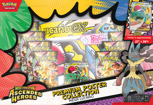 POKEMON Ascended Heroes Premium Poster Collection Mega Lucario