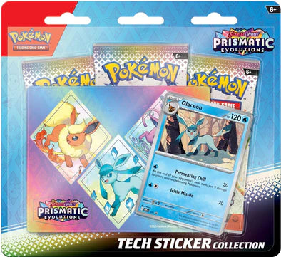 Pokemon Prismatic Evolutions Tech Sticker Collection 3 Pack (Random)