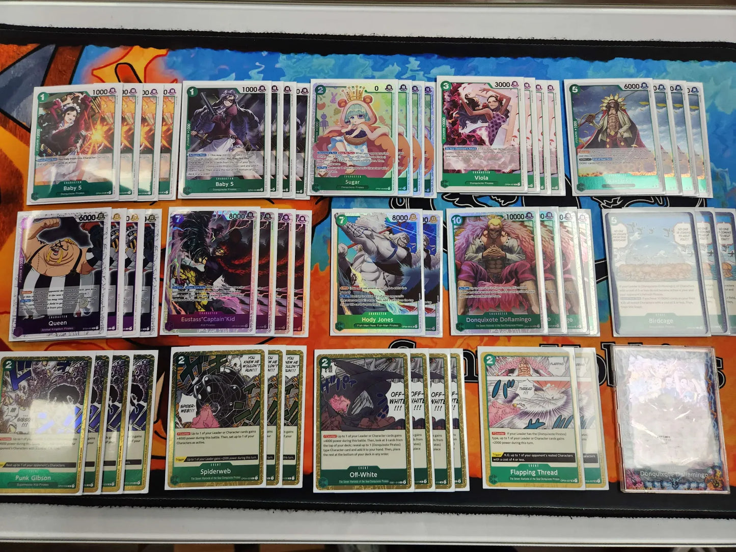 One Piece Green Purple Dolflamingo Deck