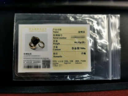 Pokemon Chinese Pokemon Center 18k Gold Arbok Bracelet (Serialized 45/66)