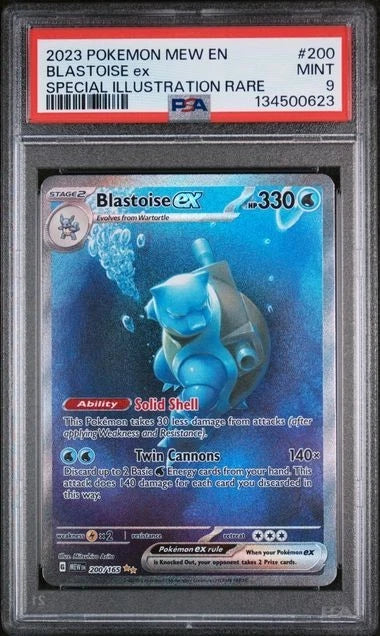 Pokemon Blastoise ex Illustration Rare 151 200 PSA 9