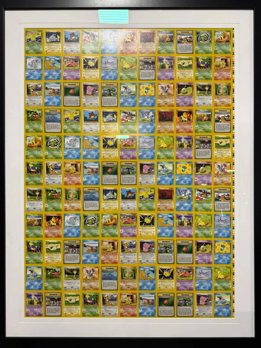 Pokemon Neo Genesis Uncut Sheet FRAMED