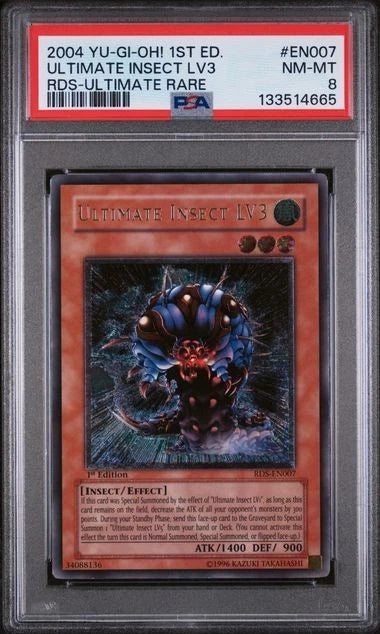 Yugioh - Ultimate Insect LV 3 RDS-EN007 1st ED UTR PSA 8