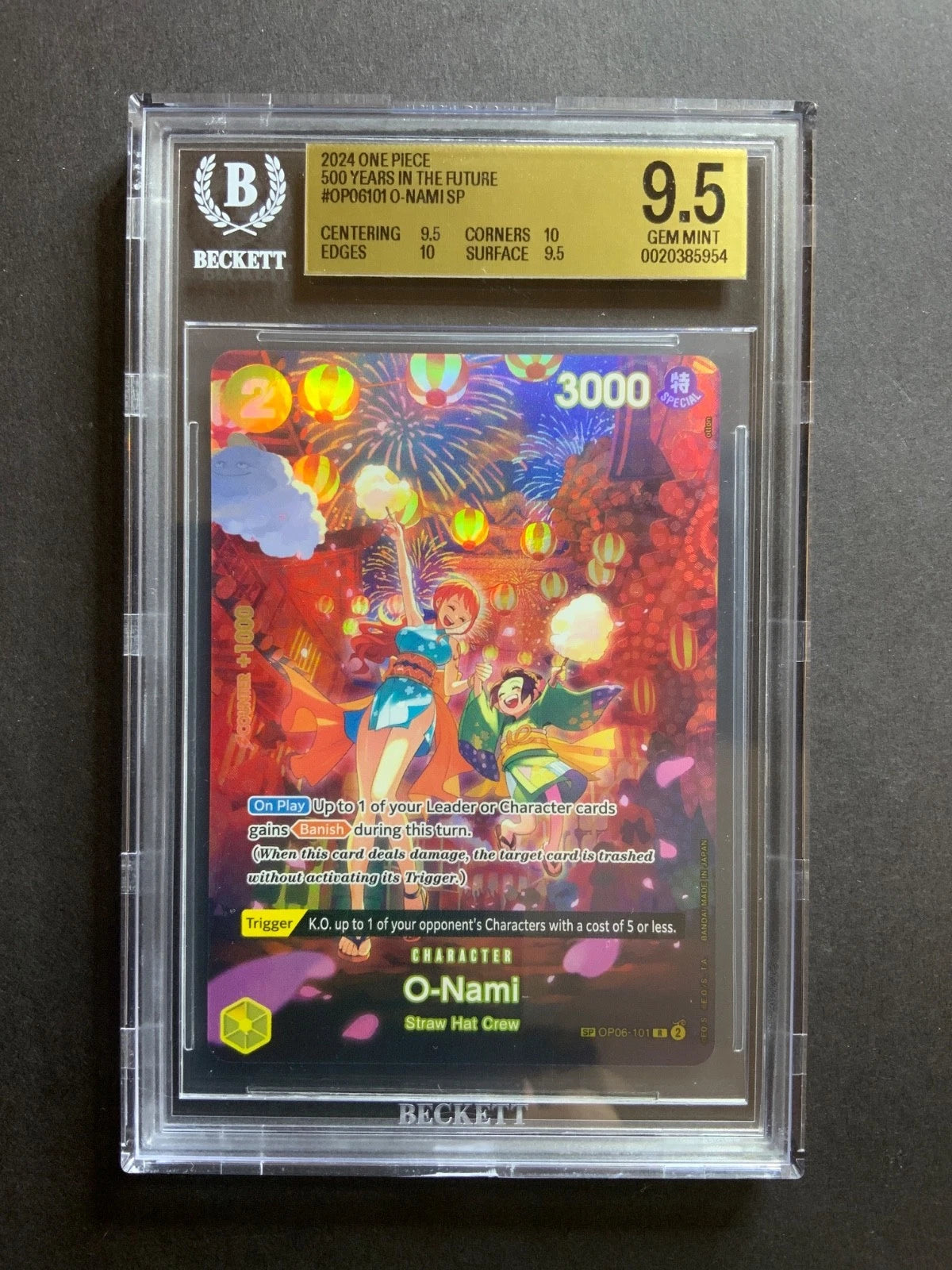 One Piece TCG 500 Years In The Future Nami SP #OP06 BGS 9.5