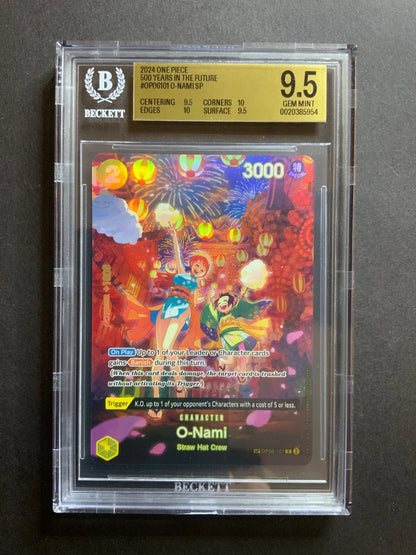 One Piece TCG 500 Years In The Future Nami SP #OP06 BGS 9.5