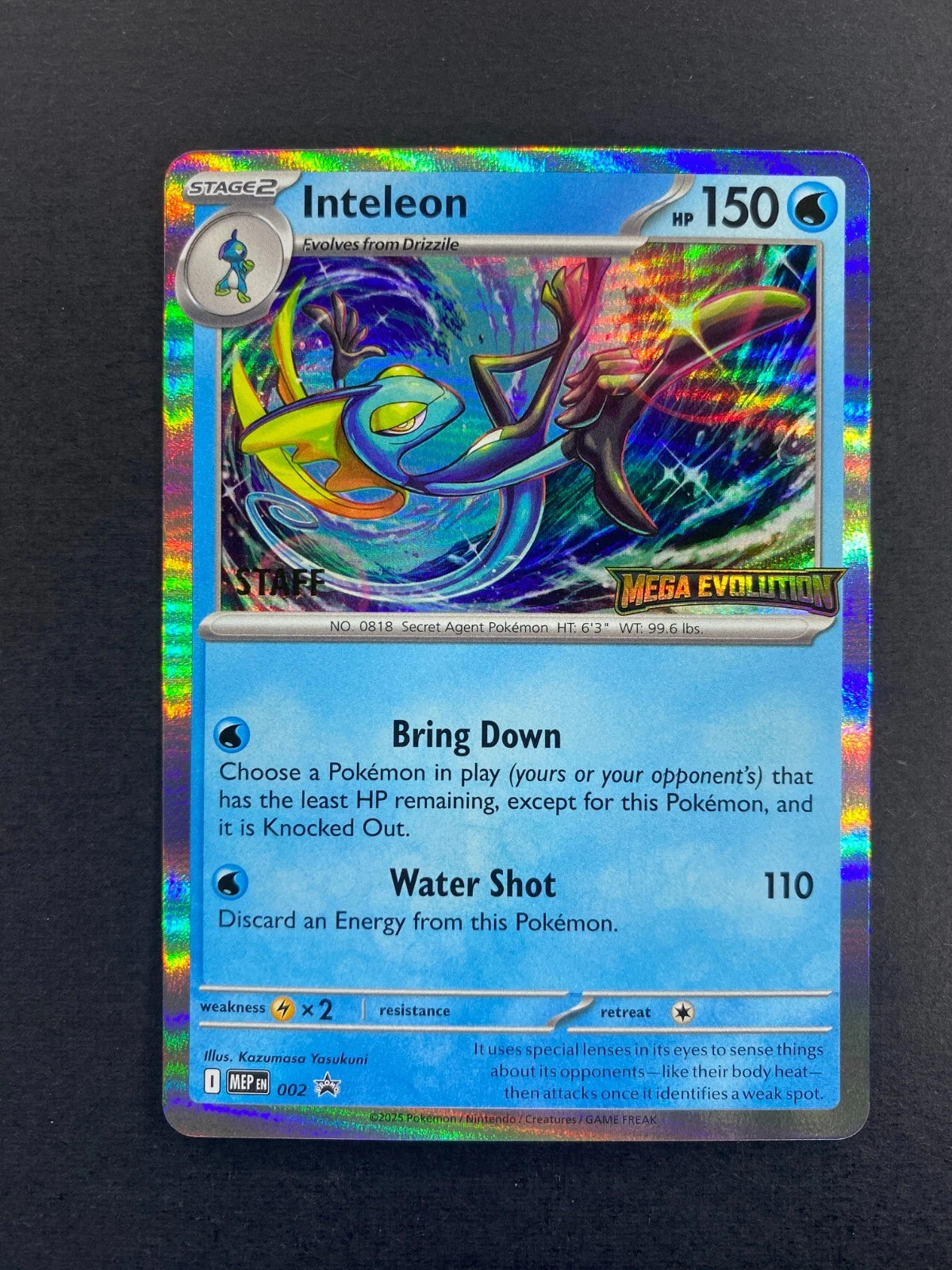 Inteleon - 002 [Staff] 2 - ME Mega Evolution Promo Holofoil