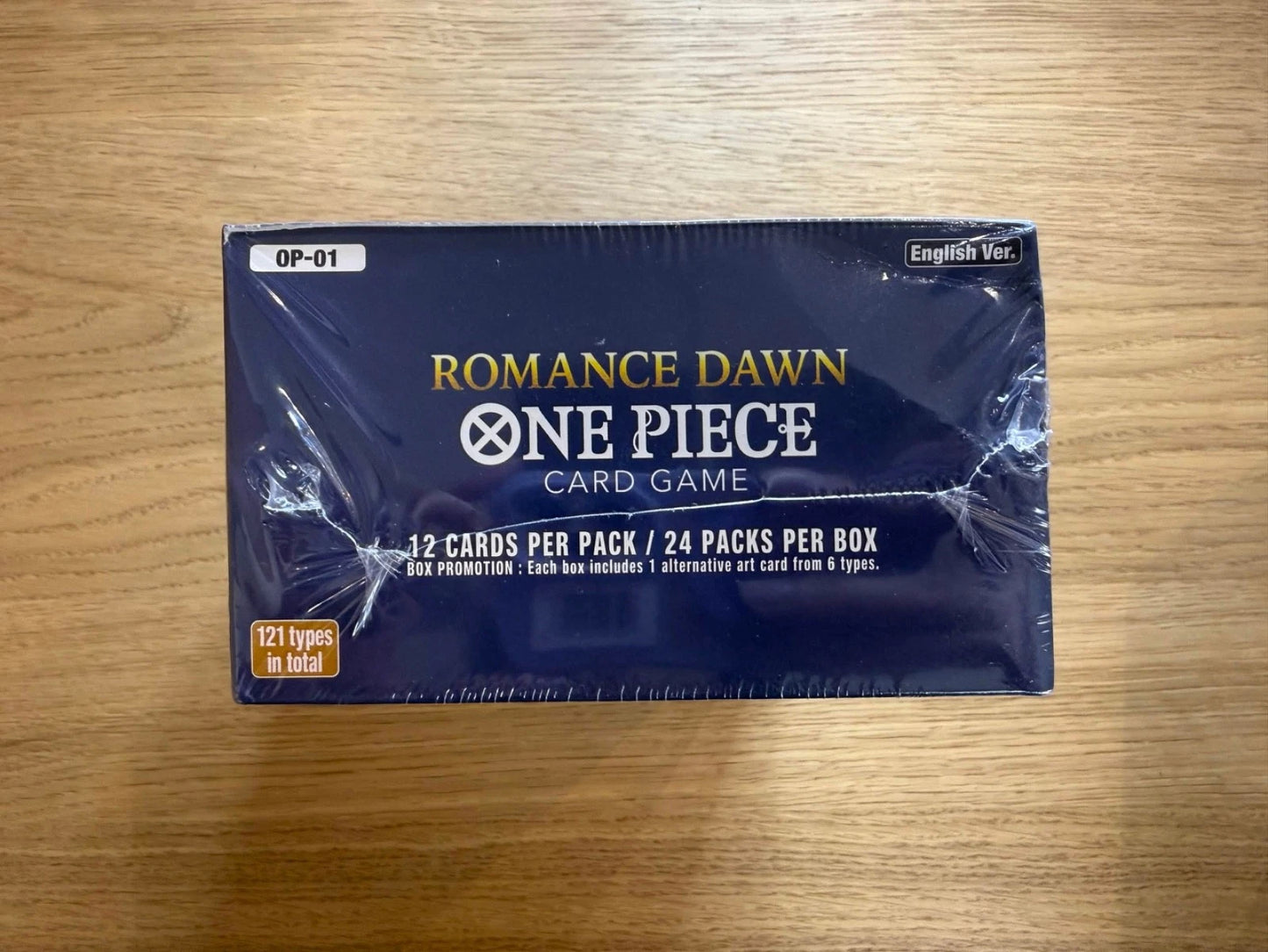 One Piece TCG Romance Dawn Booster Box W/ Acrylic Case (White Bottom) (Sealed)
