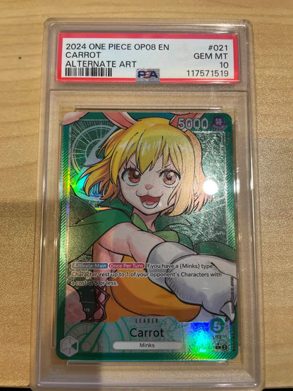 One Piece TCG - Carrot OP08-021 Alternate Art PSA 10