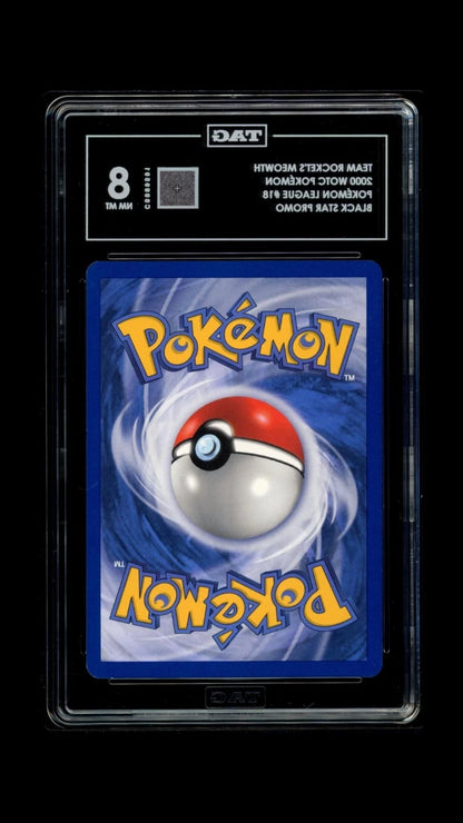 Pokemon Team Rocket’s Meowth 2000 WOTC Pokemon League #18 Black Star Promo TAG 8