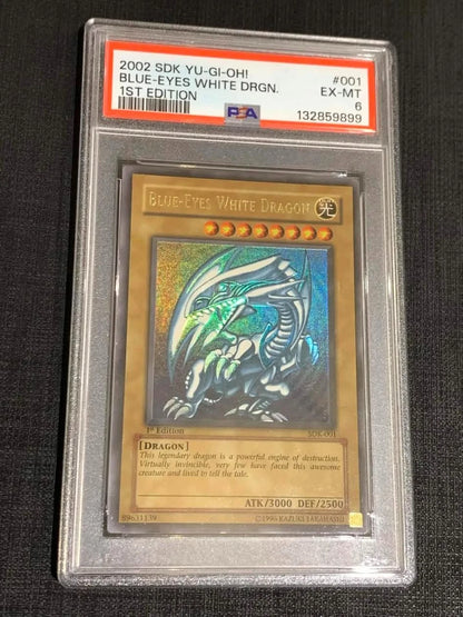 Yugioh - Blue-Eyes White Dragon SDK-001 1st Edition PSA 6