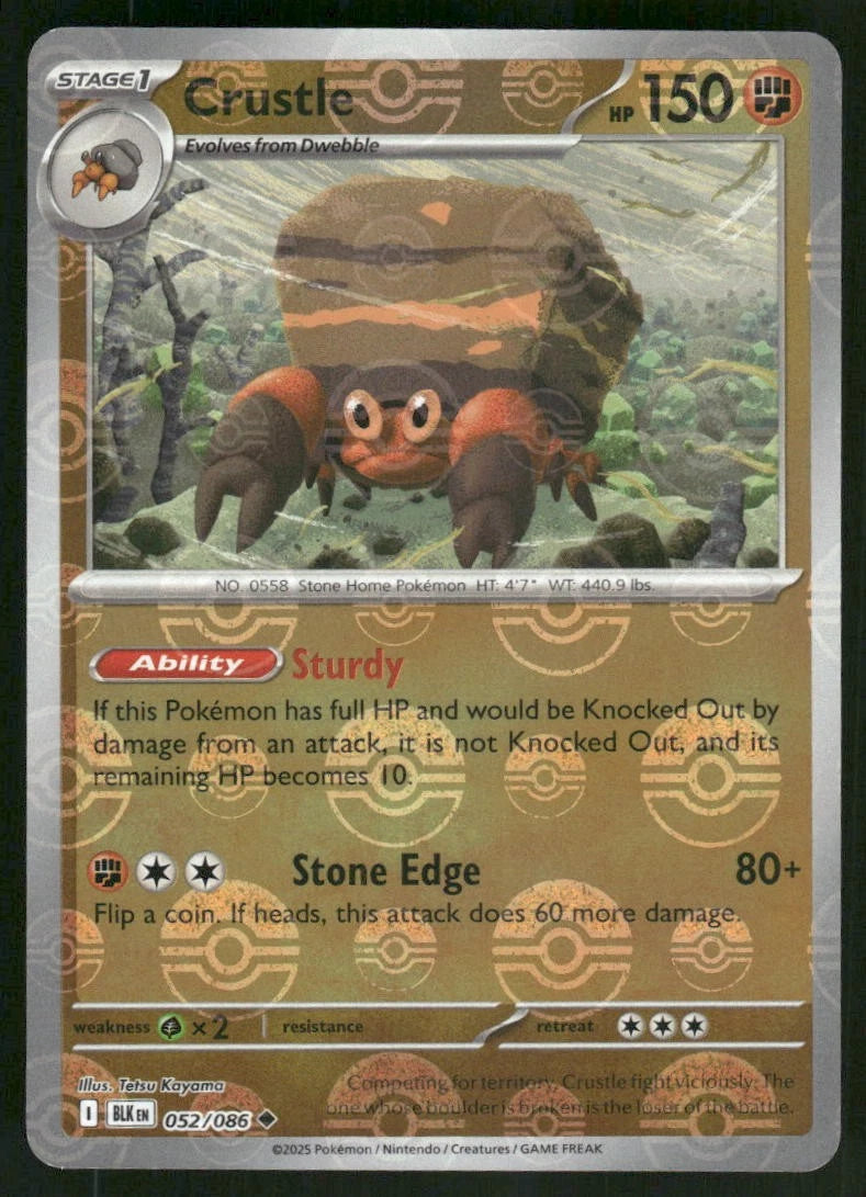 Crustle (Poke Ball Pattern) 52 - SV Black Bolt Holofoil