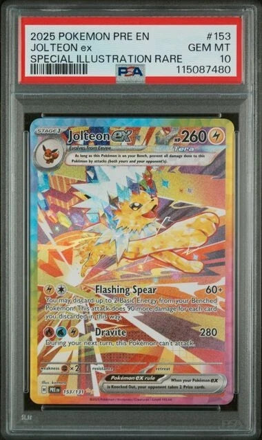 Pokemon Jolten ex Prismatic Evolution 153/131 Special Illustration Rare PSA 10