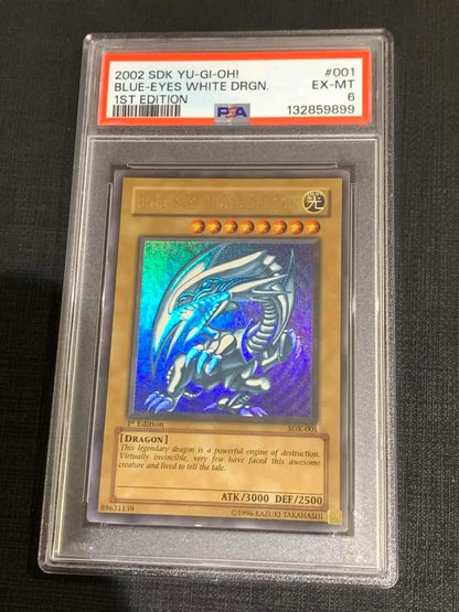Yugioh - Blue-Eyes White Dragon SDK-001 1st Edition PSA 6