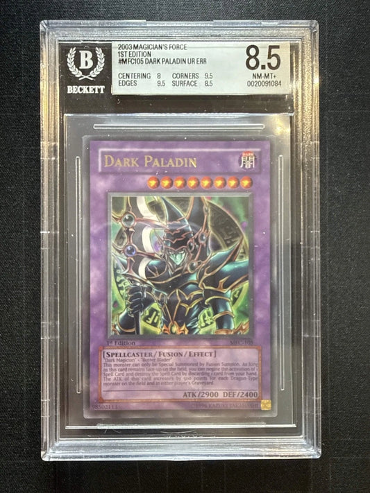 Yugioh Magician’s Force 1St Edition #MFC105 Dark Paladin UR ERR BGS 8.5