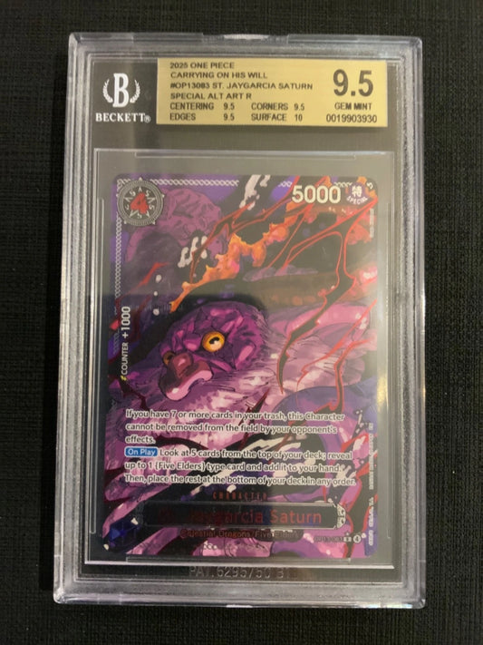 One Piece - St. Jaygarcia Saturn OP13-083 Special Alt Art BGS 9.5