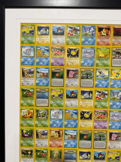 Pokemon Neo Genesis Uncut Sheet FRAMED