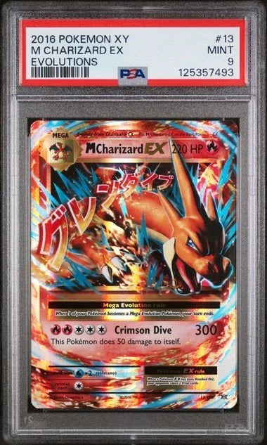 Pokemon - M Charizard EX 13/108 Evolutions PSA 9