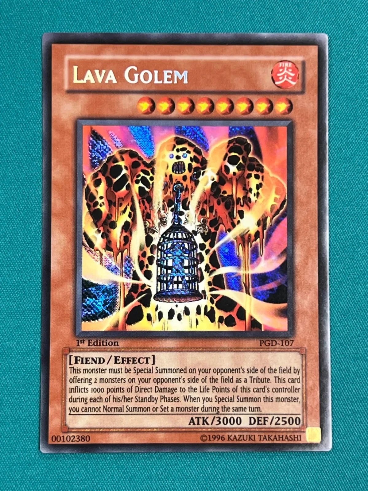 Yugioh Lava Golem 1st Edition PGD-107 Secret Rare ASIAN ENGLISH