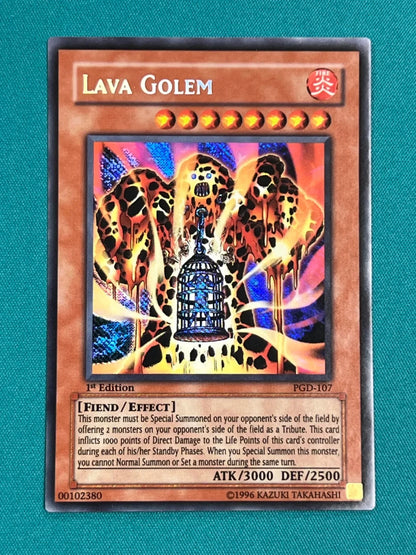 Yugioh Lava Golem 1st Edition PGD-107 Secret Rare ASIAN ENGLISH