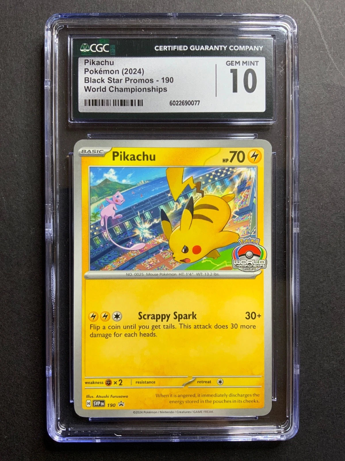 Pokemon Pikachu Black Star Promos 190 World Championship CGC 10 #2