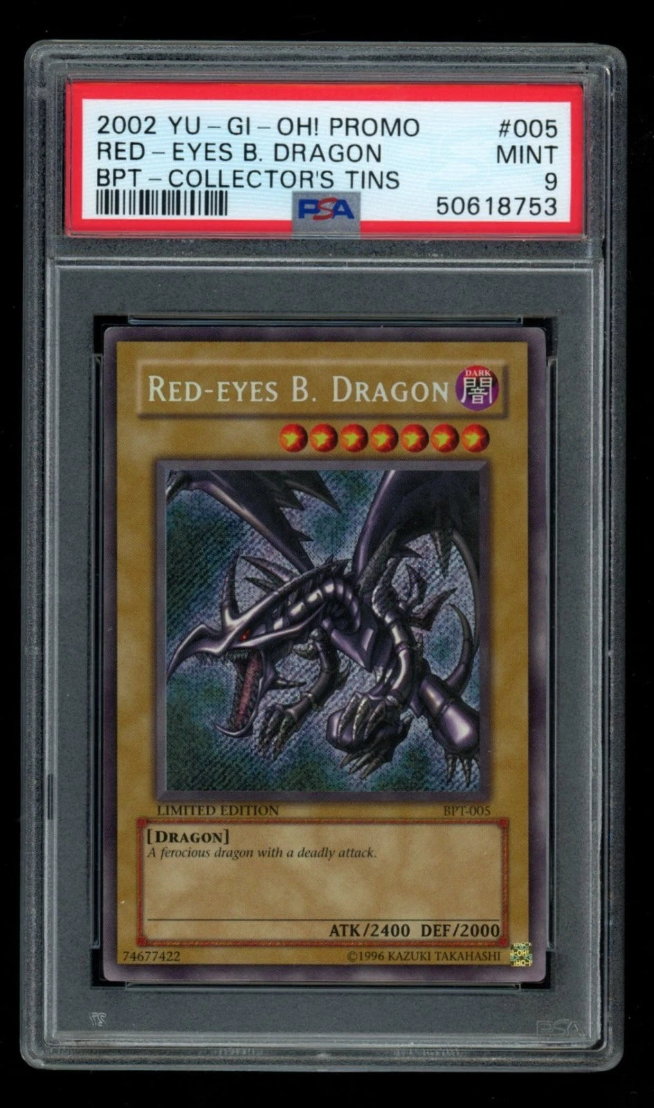 Yugioh - Red-Eyes B. Dragon Collector's Tins BPT-005 PSA 9