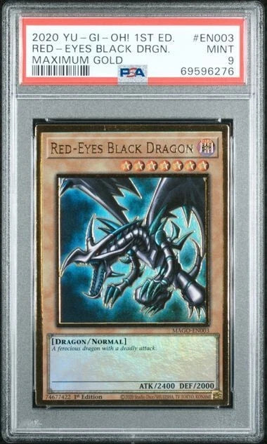 YUGIOH Red Eyes Black Dragon MAGO-EN003 - PSA 9