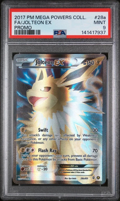 Pokemon 2017 PM Mega Powers Coll. FA/Jolteon EX Promo #28a PSA 9 MINT