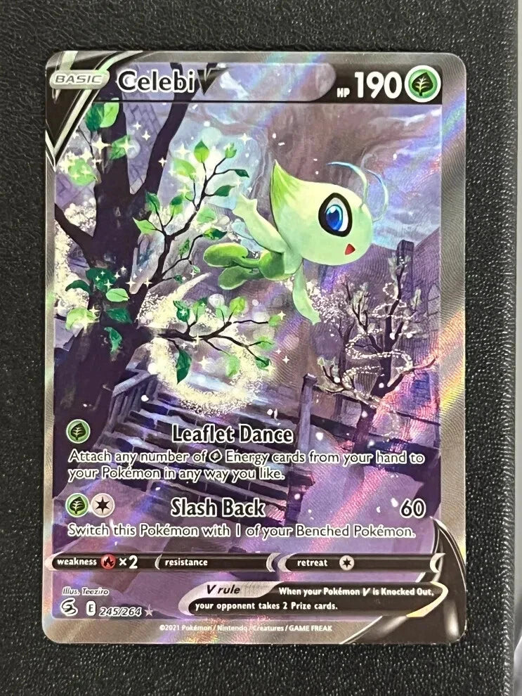 Pokemon Celebi V (Alternate Full Art) 245/264 Fusion Strike Alignment Dot Error