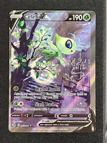 Pokemon Celebi V (Alternate Full Art) 245/264 Fusion Strike Alignment Dot Error