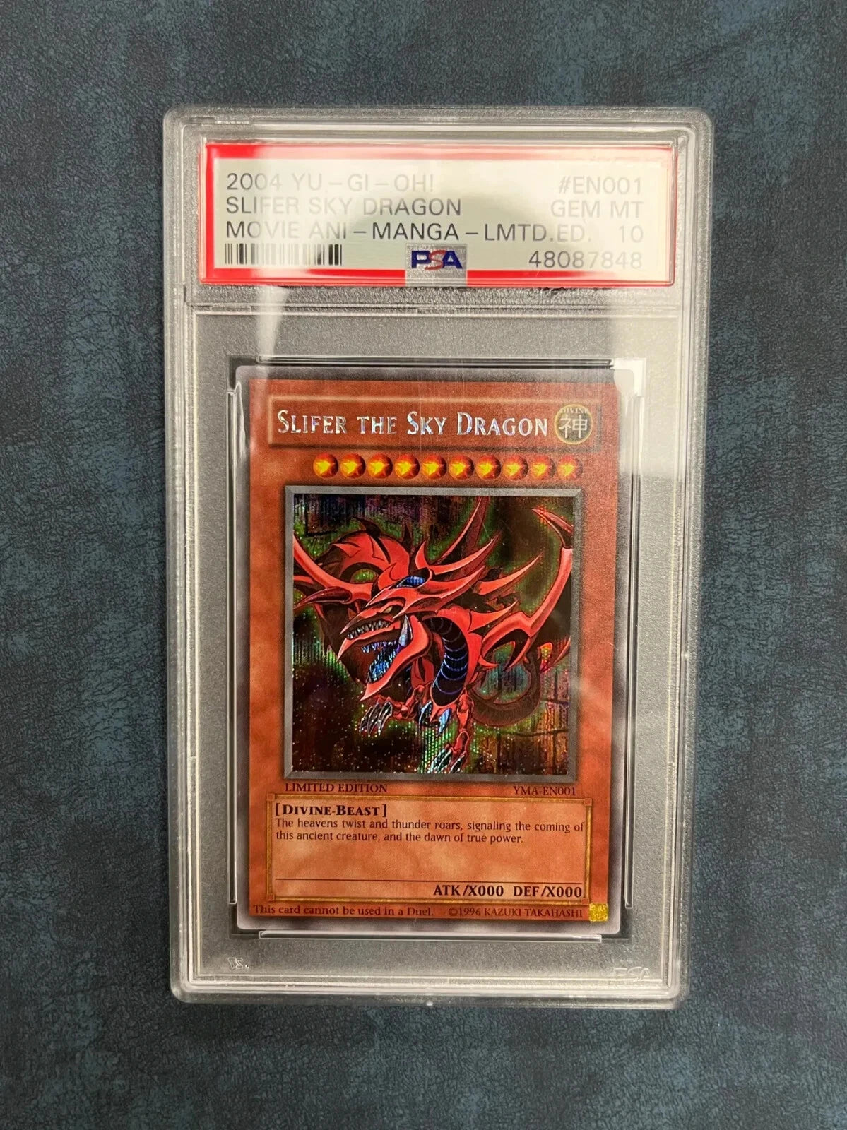 YUGIOH Slifer The Sky Dragon YMA-EN001 - PSA 10