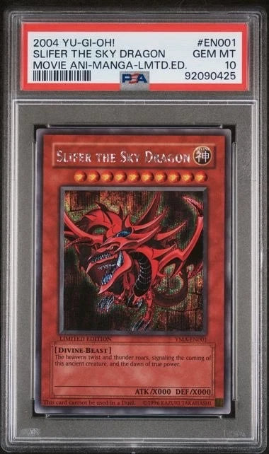 Yugioh 2004 Yu Gi Oh Slifer The Sky Dragon Movie Ani - Manga - LMTD. ED. PSA 10