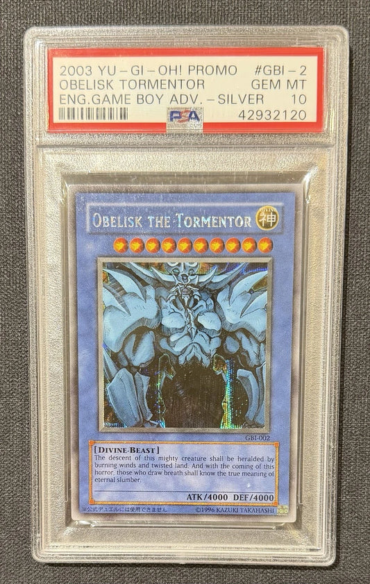 Yugioh - Obelisk the Tormentor GBI PROMO #002 Secret Rare PSA 10 GEM MINT (42932120)