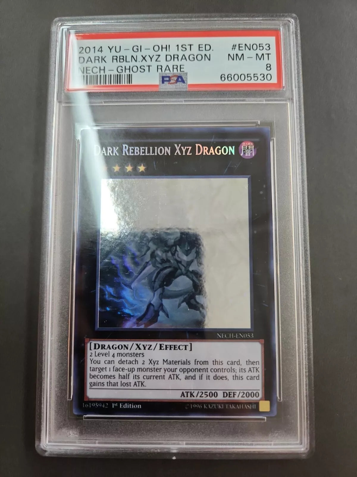 Yugioh Dark Rebellion Xyz Dragon NECH EN053 PSA 8