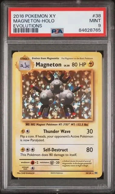 Pokemon 2016 Pokemon XY Magneton-Holo Evolutions #38 PSA 9 MINT