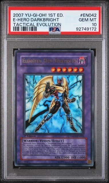 Yugioh - Elemental Hero Darkbright TAEV-EN042 1st Edition PSA 10