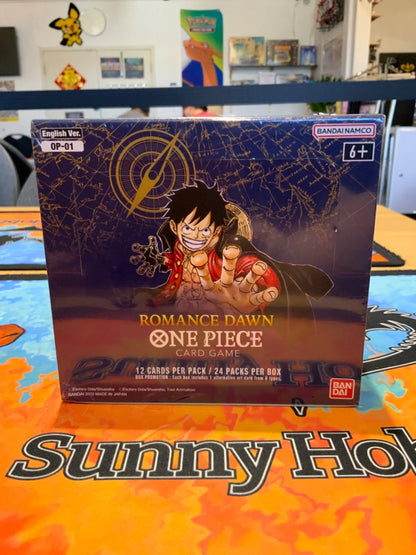 One Piece Romance Dawn OP01 Booster Box Blue Bottom (Slightly Dented)