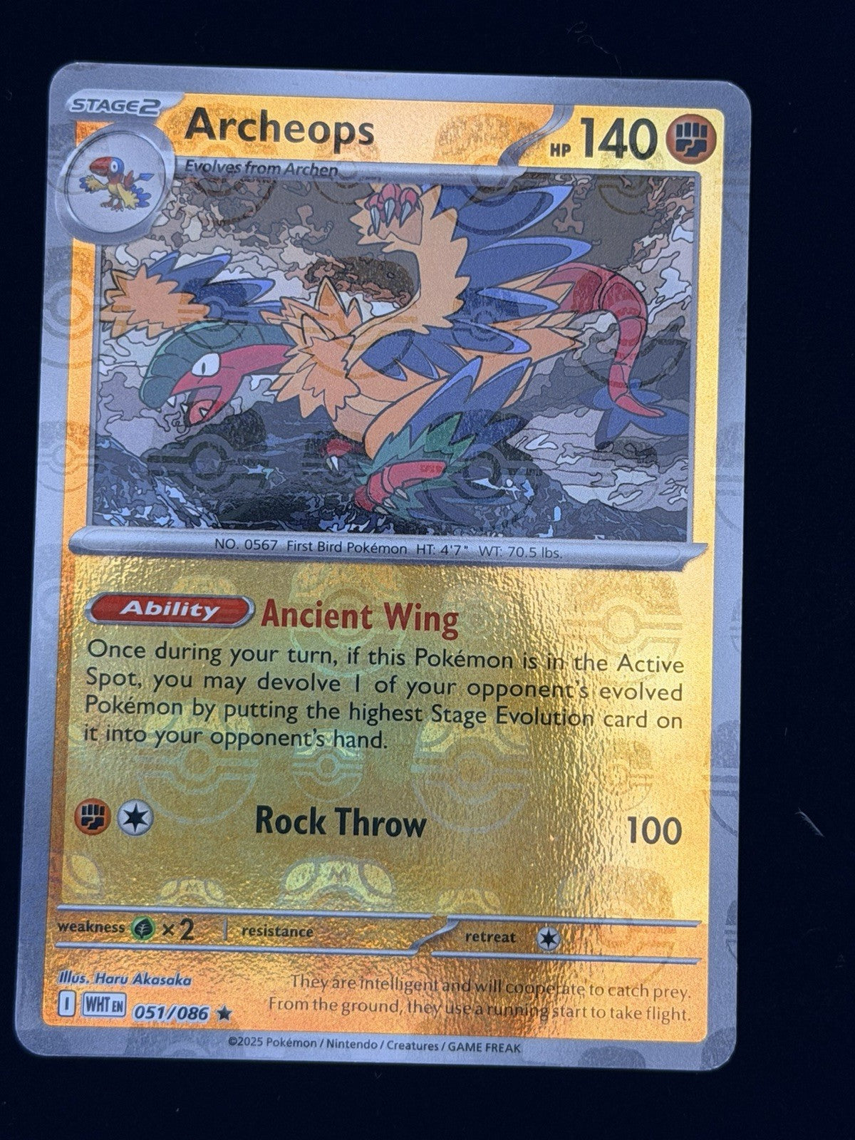 Archeops (Master Ball Pattern) 51 - SV White Flare Holofoil