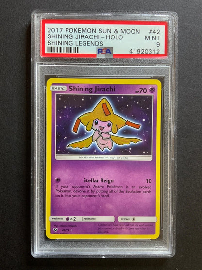 Pokemon Sun & Moon Shining Jirachi Shining Legends Holo #42 PSA 9