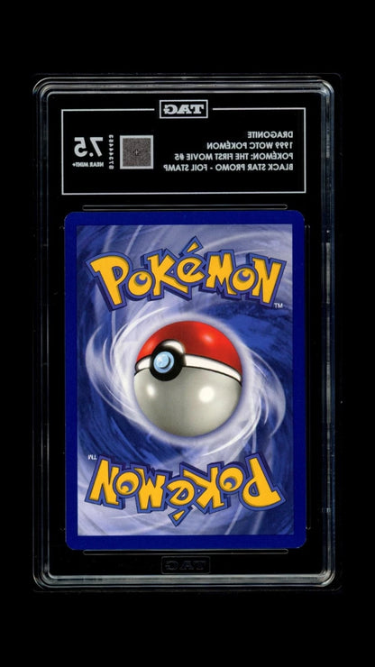 Pokemon Dragonite 1999 WOTC The First Movie #5 Black Star Foil Stamp TAG 7.5