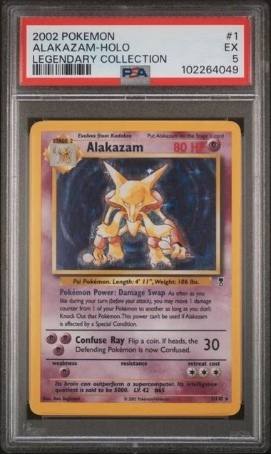 Pokemon Alakazam 1/110 Legendary Collection Holo Rare PSA 5