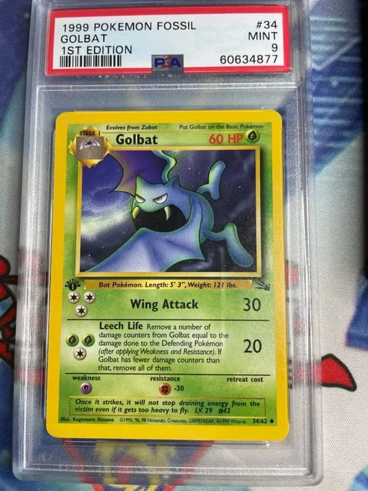 Pokemon - Golbat 34/62 Fossil 1st Edition PSA 9
