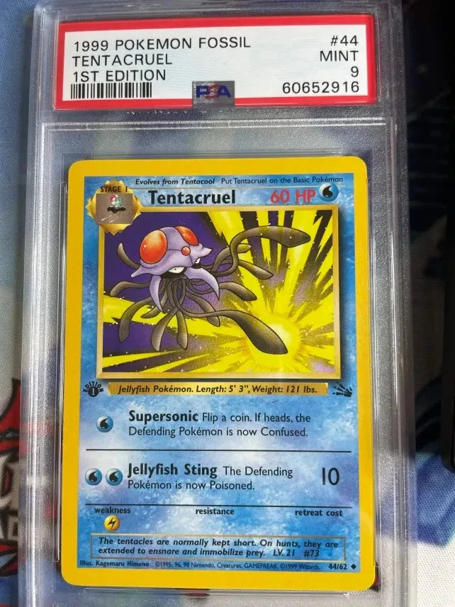 Pokemon - Tentacruel 44/62 Fossil 1st Edition PSA 9